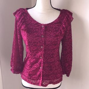 Radiant Ruffle Lace Top